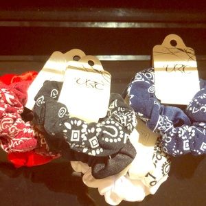 8 BANDANNA designed And plain scrunchies
